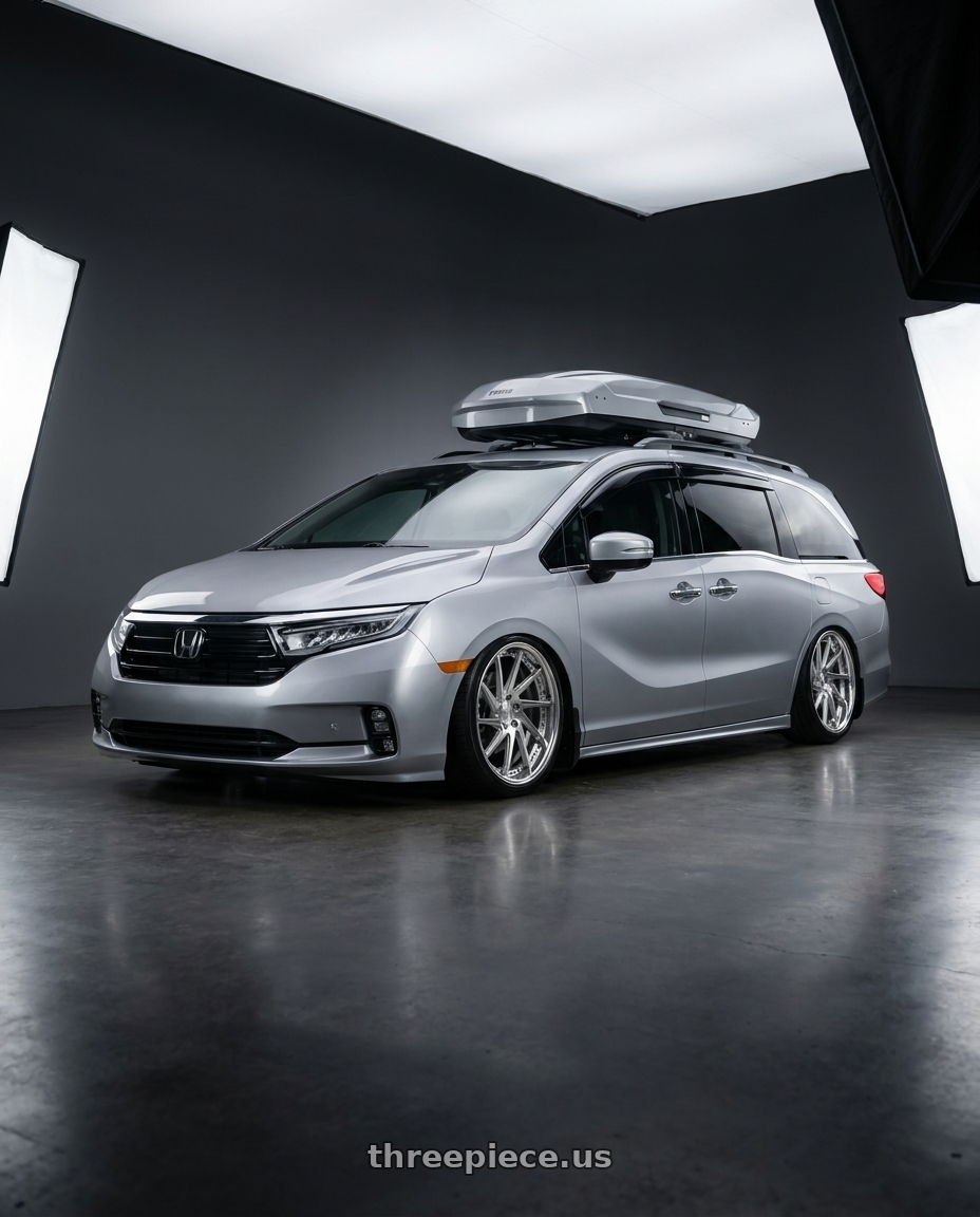 2024 Honda Odyssey with Work Gnosis Cvs 5x120 20x8.5+45 O Disk Buff Finish wheels