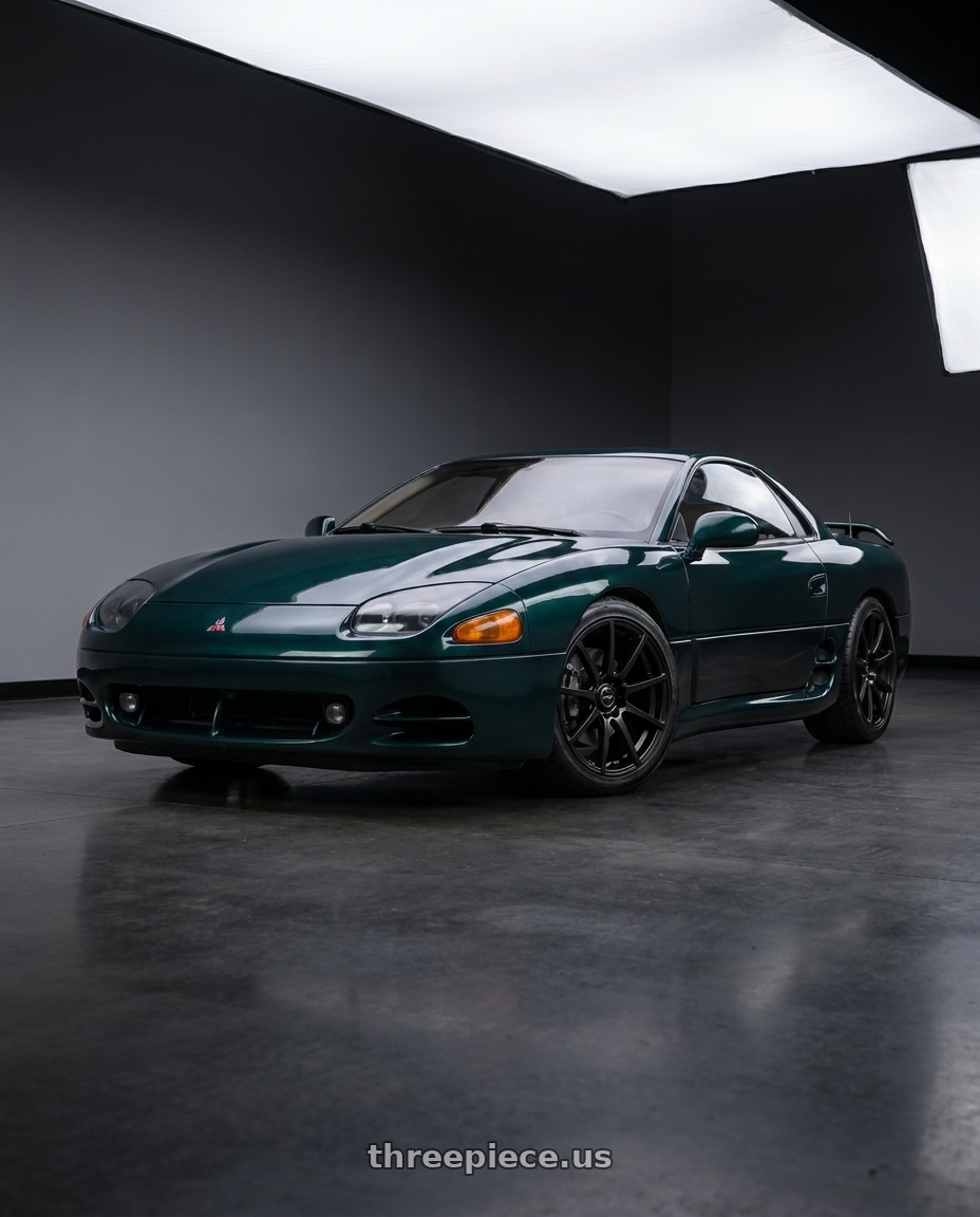 1995 Mitsubishi 3000GT VR-4 with Focal 453BK F-53 5X108/5x114.3 18x8 +40 Black wheels