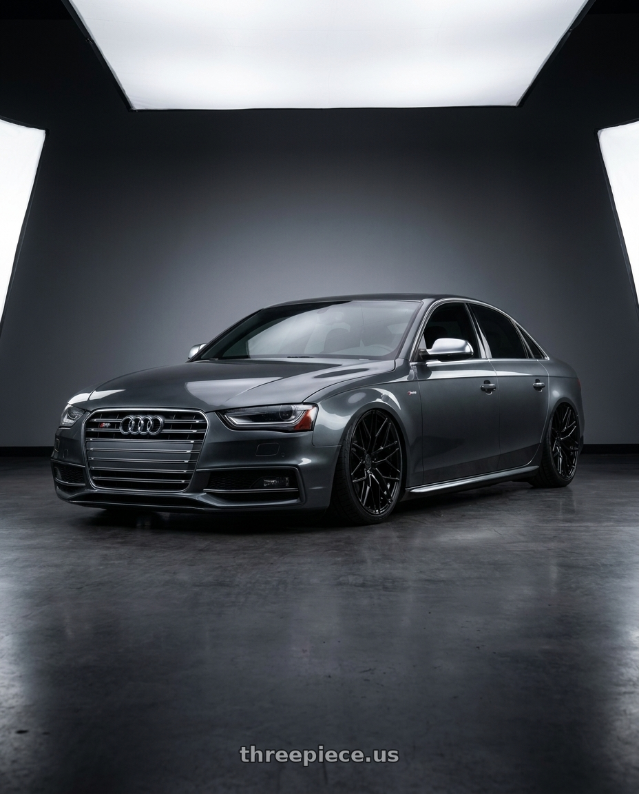 2015 Audi S4 B8.5 with Avant Garde Wheels M520R 5X112 19x8.5 +35 Gloss Black wheels