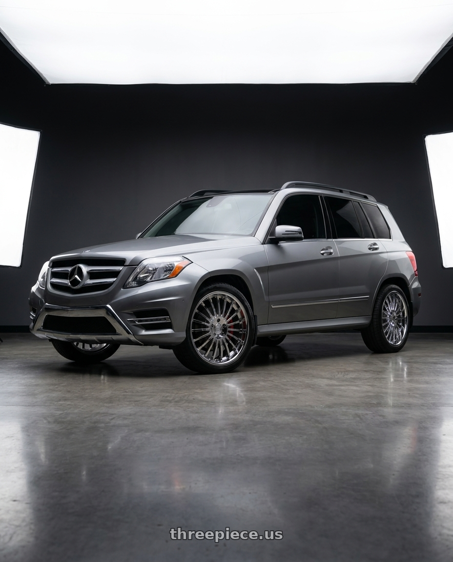2015 Mercedes Benz GLK350 4MATIC with XIX Wheels XIX 59 5x112 20x8.5 +35 CHROME wheels