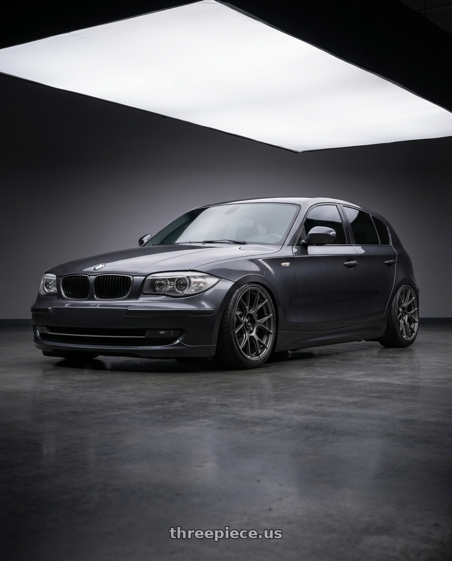 2012 BMW 1 Series E82 with Konig Ampliform 5x120 19x10+28 Dark Metallic Graphite wheels
