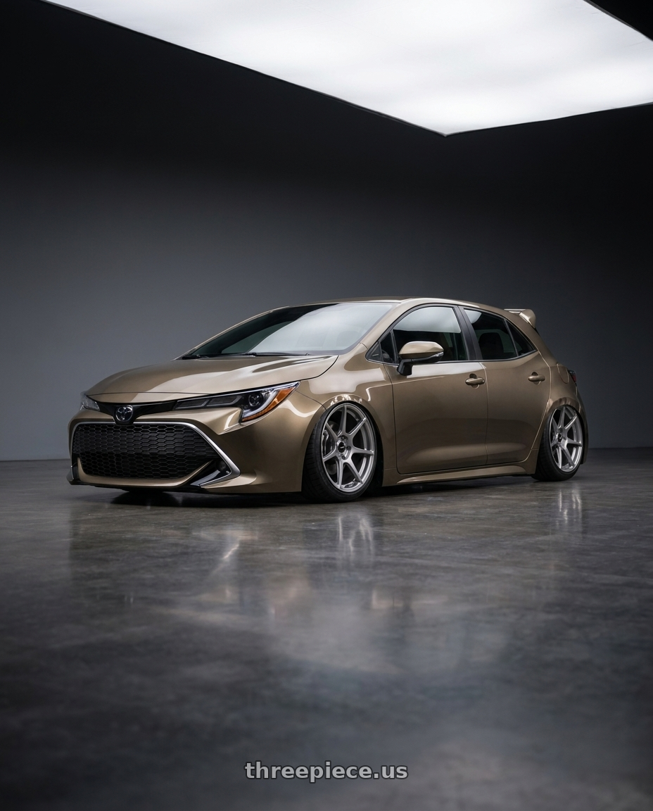 2019 Corolla hatch xse oxidize bronze with spoiler with Enkei TFR 5x100 17x8+45 Storm Gray wheels