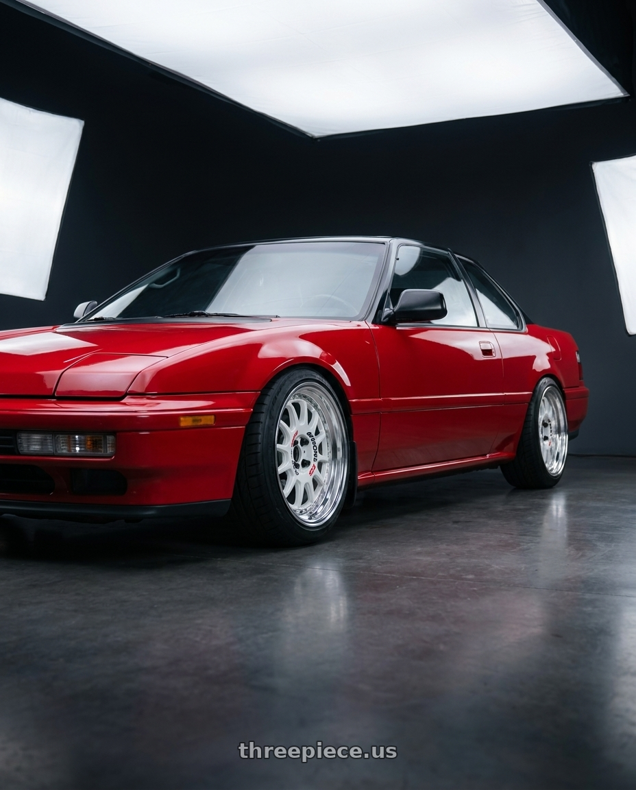 1991 Honda prelude with Work Emotion Rs11 2p 4x100 16x7 22 white wheels