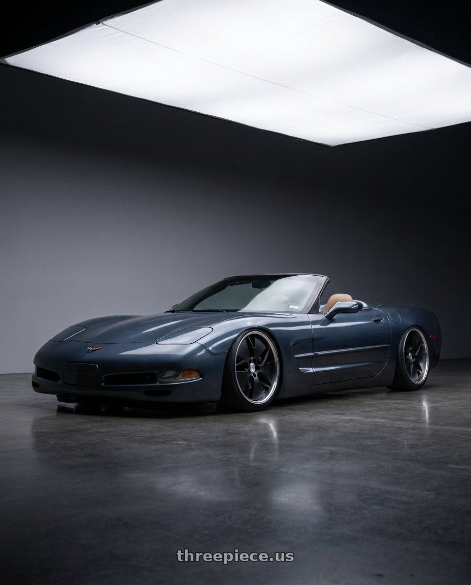 2004 Chevrolet corvette with Work Gnosis Cvd 5x120.65 20x9+45 W Disk Matte Black wheels