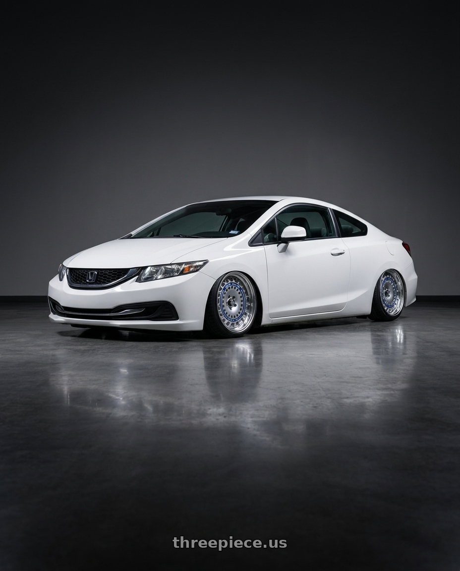 2015 Honda Civic Lx Coupe with FORMULA AERO MESH 5x114.3 18X8+37 NR Disk Titan Silver wheels