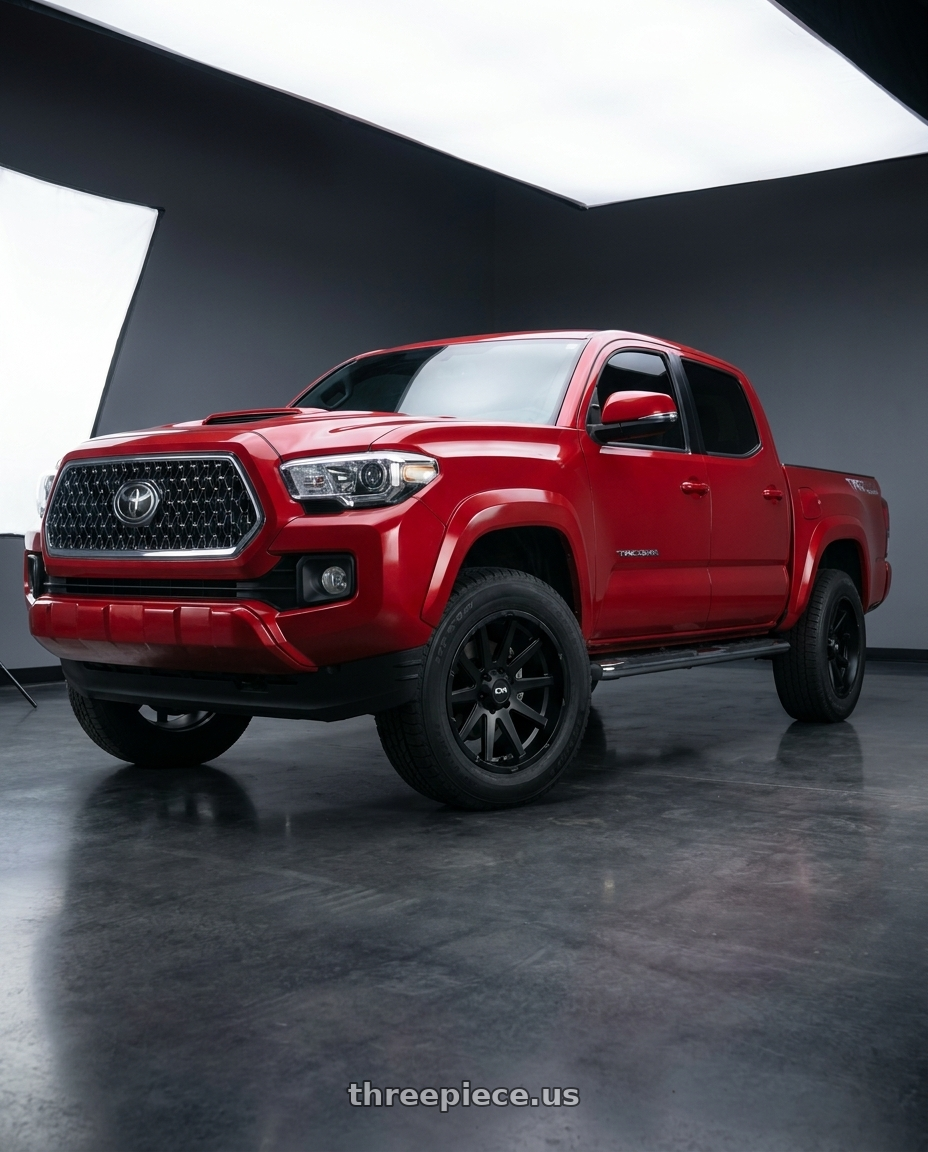 2016 Toyota tacoma with Ion Type 143 6x139.7 17x9-12 Matte Black wheels