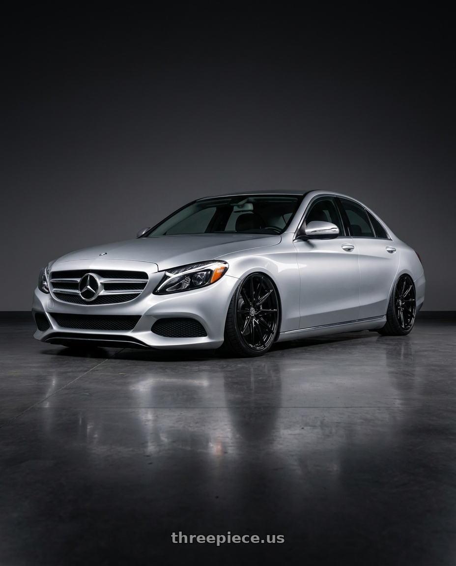 2017 Benz c300 with Brada Wheels CX2 5x112 19x10 +30 Gloss Black wheels