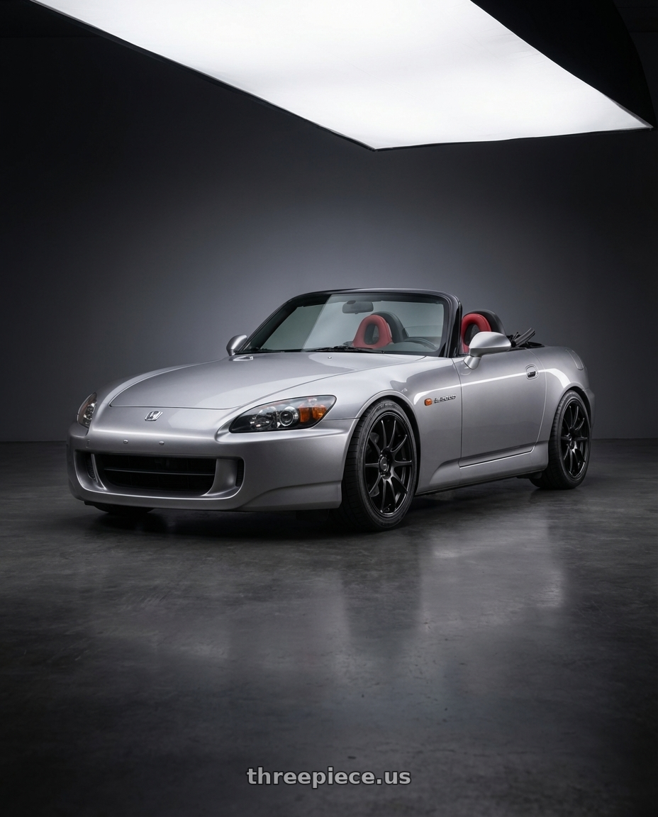 2009 Honda S2000 with Ssr Gtv02 5x114.3 17x8+45  FLAT BLACK wheels