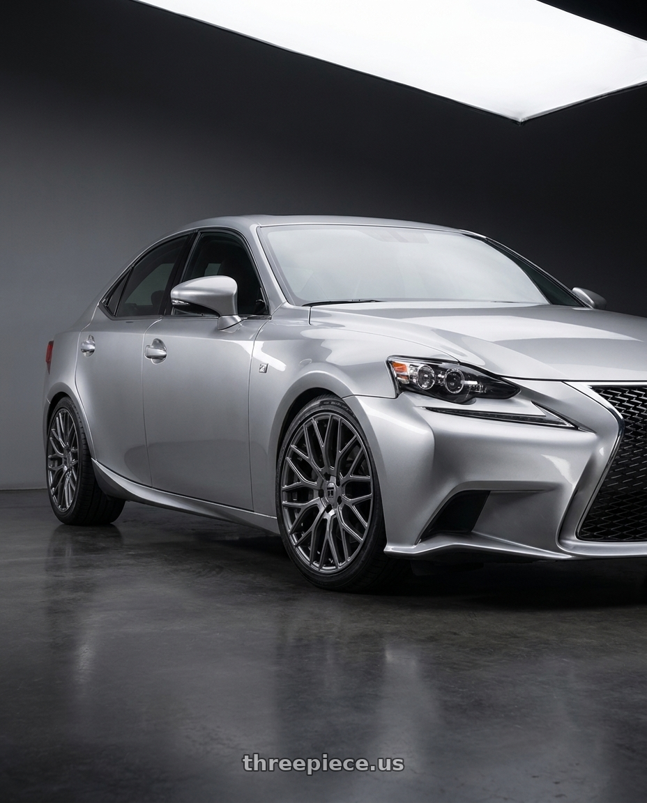2016 Lexus IS200t with TOUREN TR76 3276 5x114.3 18x8 +35 GLOSS GRAPHITE wheels