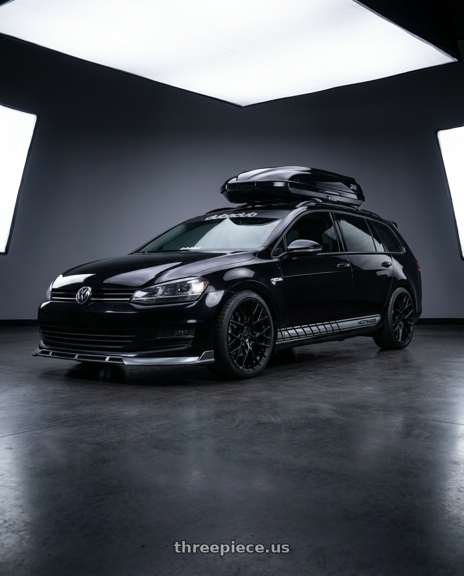 2017 VW golf Sportwagen  with TSW SEBRING 5X112 18X8.5 +42 MATTE BLACK wheels
