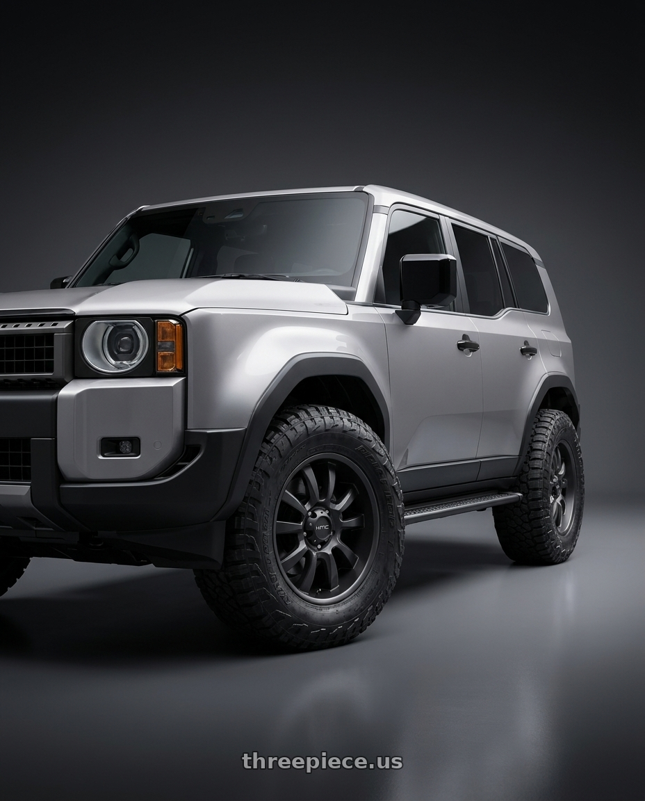 2026 Toyota Land Cruiser with KMC KM673 SKITCH 6X139.7 18X8 +35 SATIN BLACK wheels