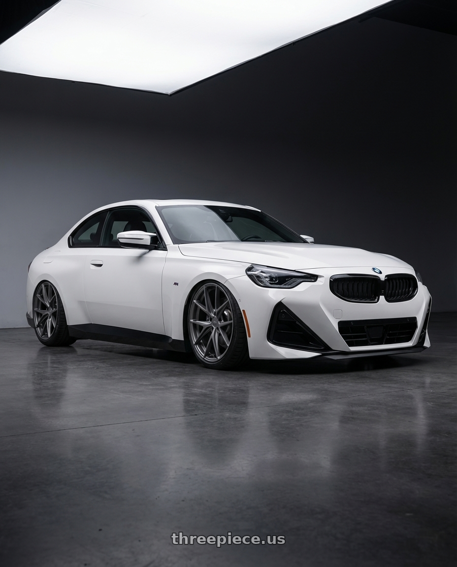 2024 BMW 2 Series G42 with Niche 1PC M116 MISANO 5X112 19X9.5 +38 MATTE GUN METAL wheels