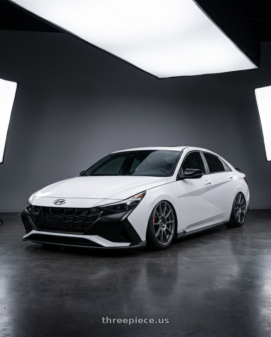 2024 Hyundai Elantra N with Ssr Gtv04 5x114.3 19×8.5x8.5+45  METALLIC GRAY wheels