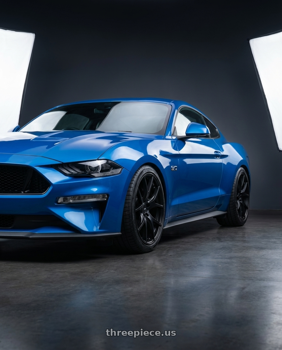 2022 Ford Mustang GT with Ssr Gtv03 5x114.3 19x8.5+38  FLAT BLACK wheels