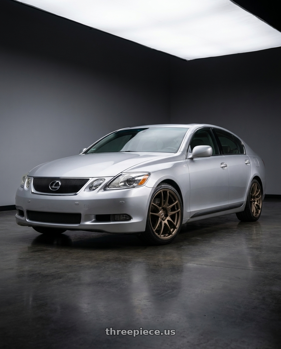 2006 Lexus gs300 with Work Emotion Cr Kiwami 5x100 19x8.5 +25 Matte Bronze wheels