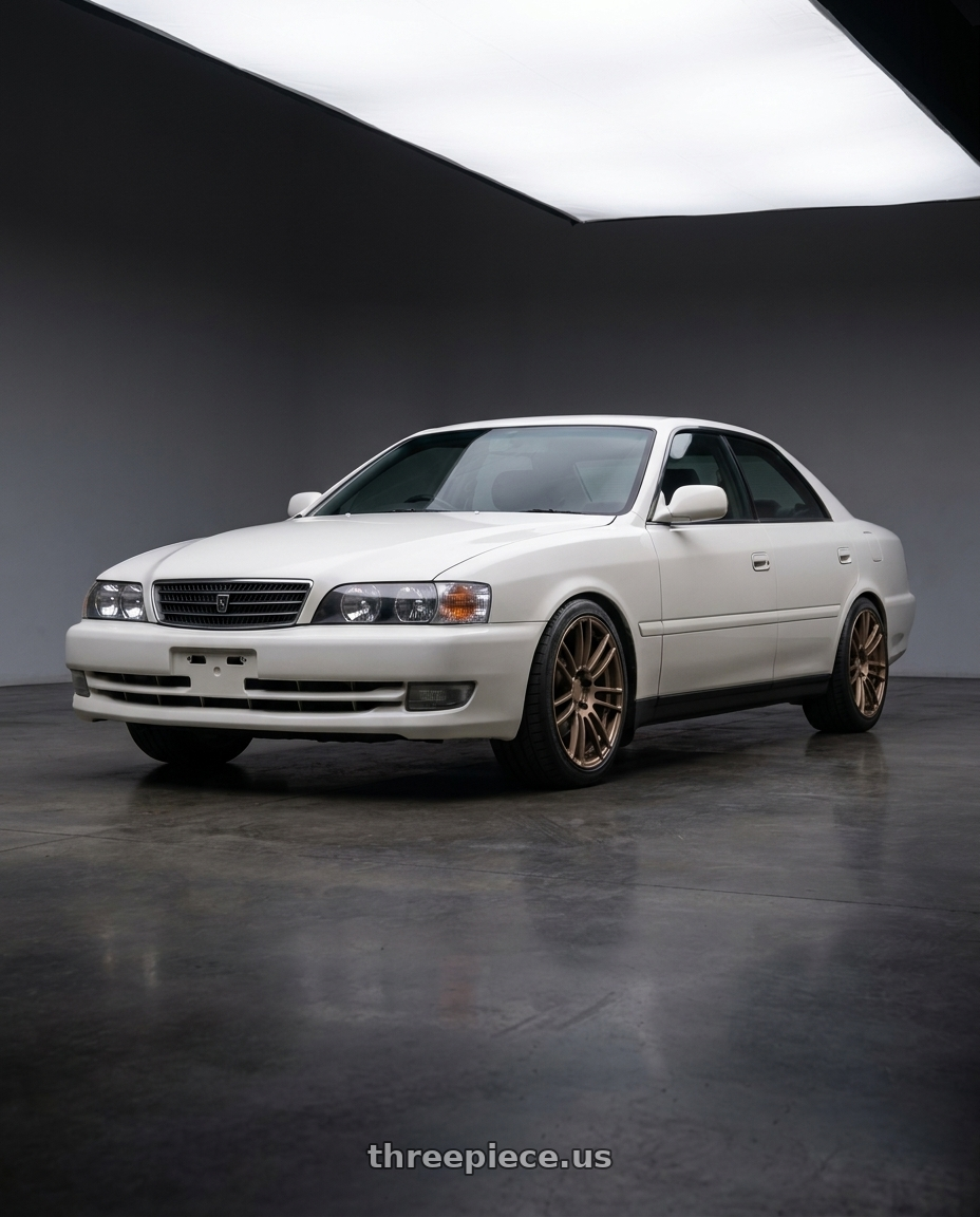 1998 Toyota Chaser with Stage Wheels Belmont 5x120 18x8.5 +35 Matte Bronze wheels