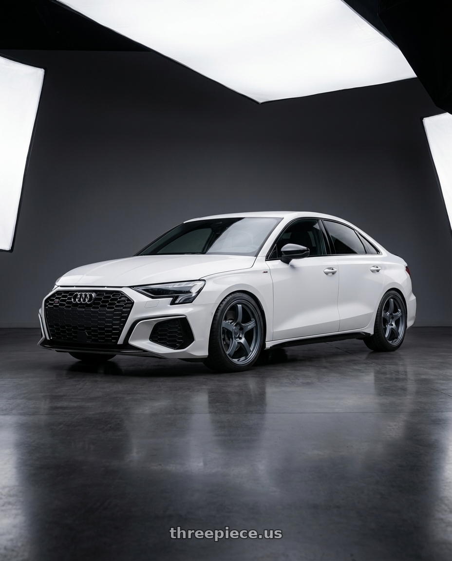 2024 Audi S3 8Y with Gram Lights 57CR 5x112 19x9.5+25 Gunblue II wheels