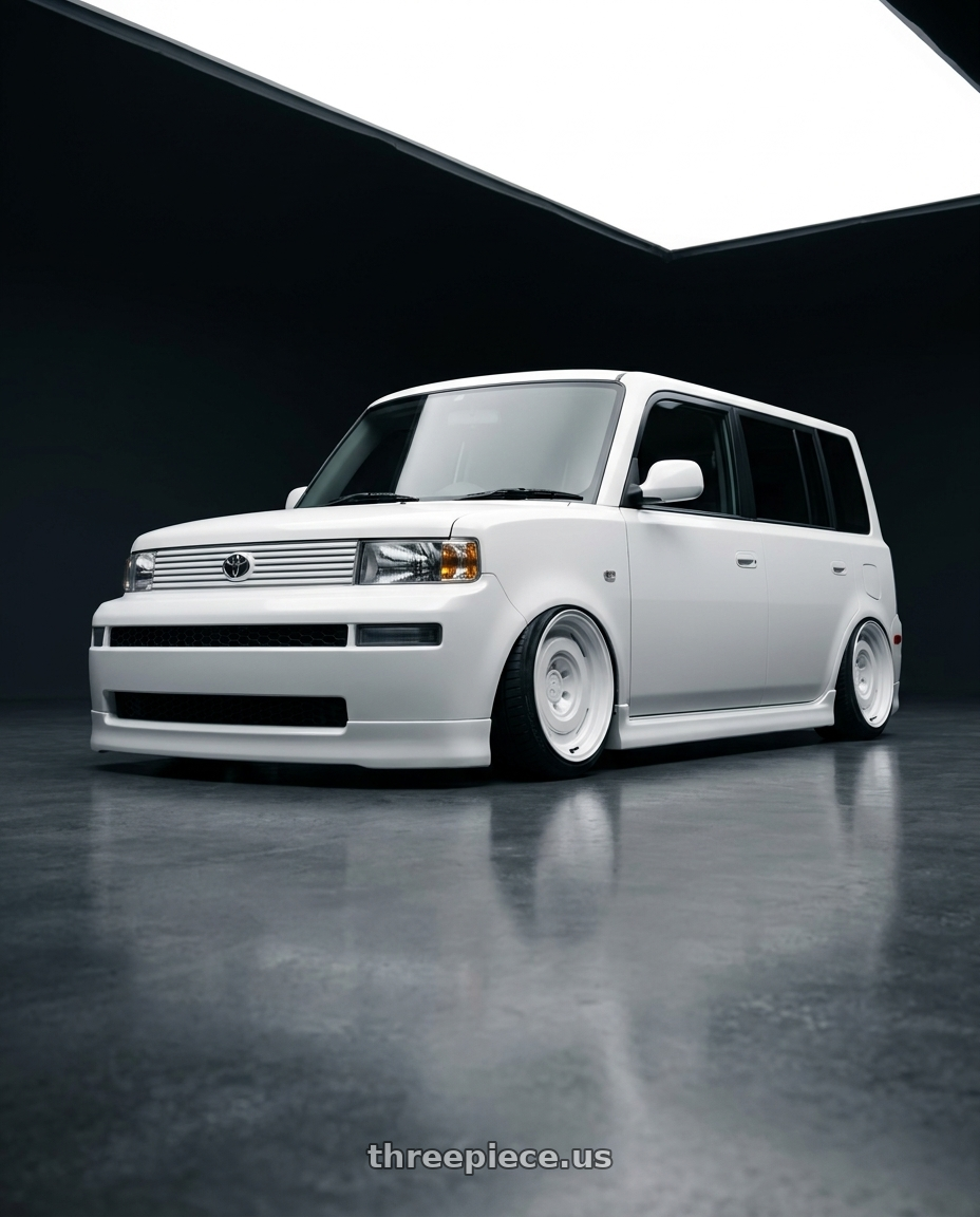 2003 Toyota bb with fifteen52 ANALOG HD 5x120 17x8.0 +25 CLASSIC WHITE (GLOSS WHITE) wheels