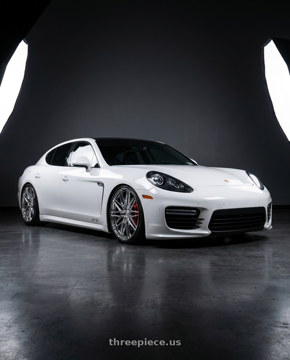 2014 porsche panamera gts with Axe CF1 5x130 20X9+45 CHROME wheels