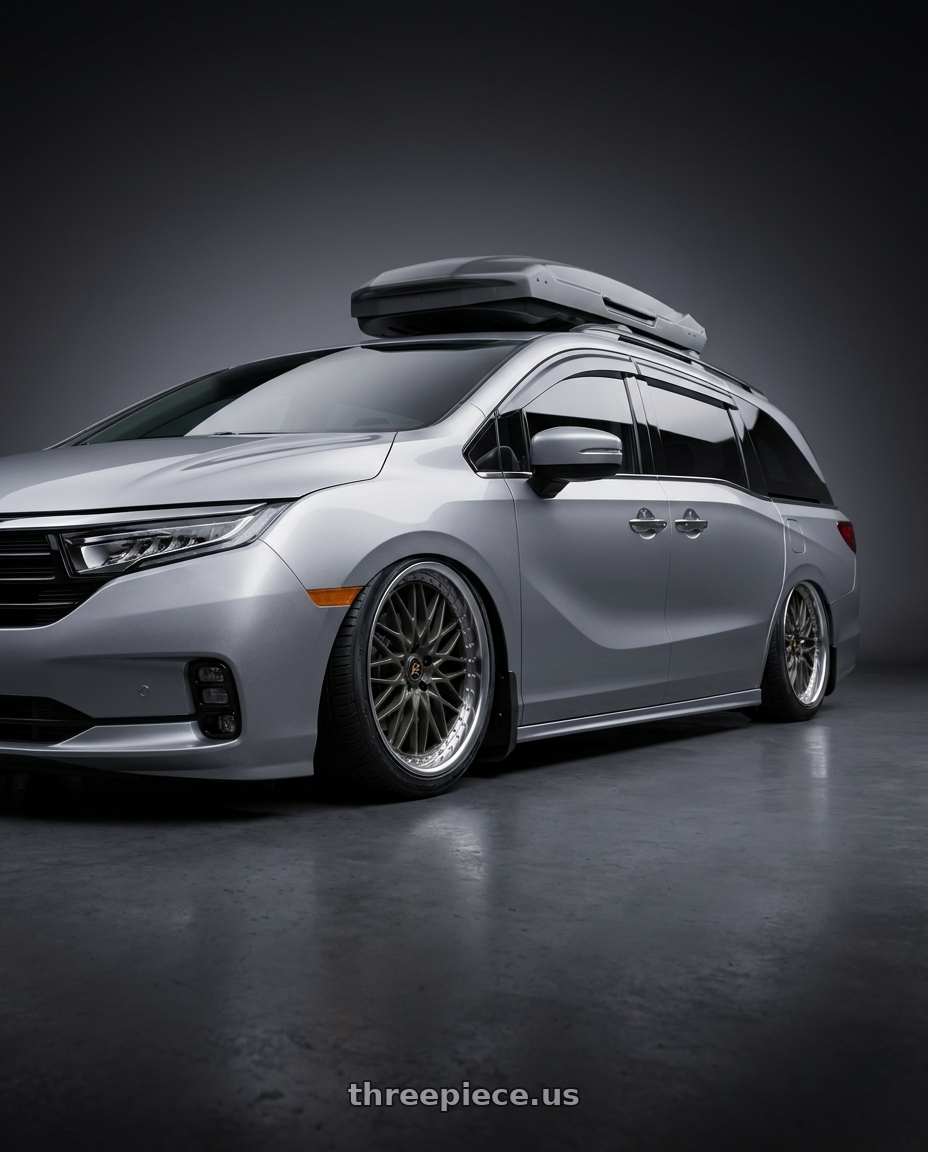 2024 Honda Odyssey with Work Vs-Xv 5x120 20x8.5+40 O Disk Matte Dark Gunmetal wheels