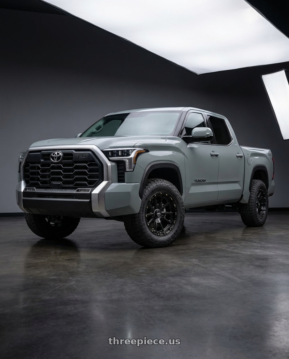 2018 Toyota Tundra with KMC KM100 SYNC 5X150 20X9 +18 SATIN BLACK wheels