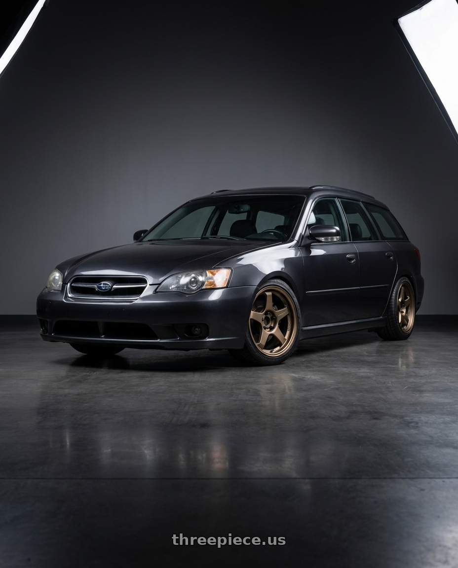 2009 Subaru Legacy 2 5i with WedsSport Hase Spec II 6x139.7 17x8.5-6 EJ Bronze wheels