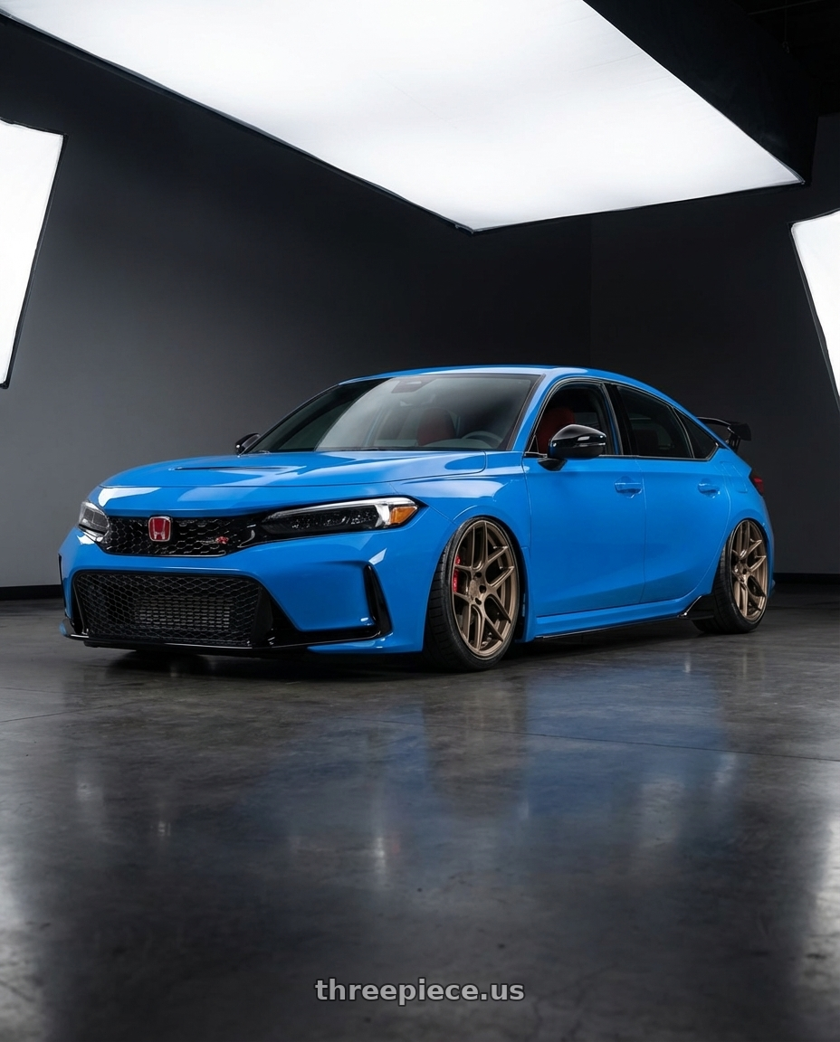 2024 Honda Civic Type R with Aodhan AFF2 5x120 19x8.5+35 Matte Bronze wheels