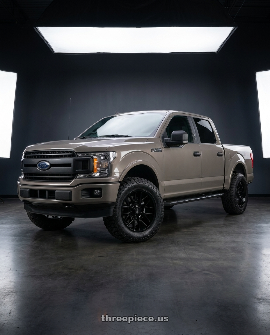 2019 Ford F-150 with Gear Off Road 768B 6X135/6x139.7 20x10 -19 Gloss Black wheels