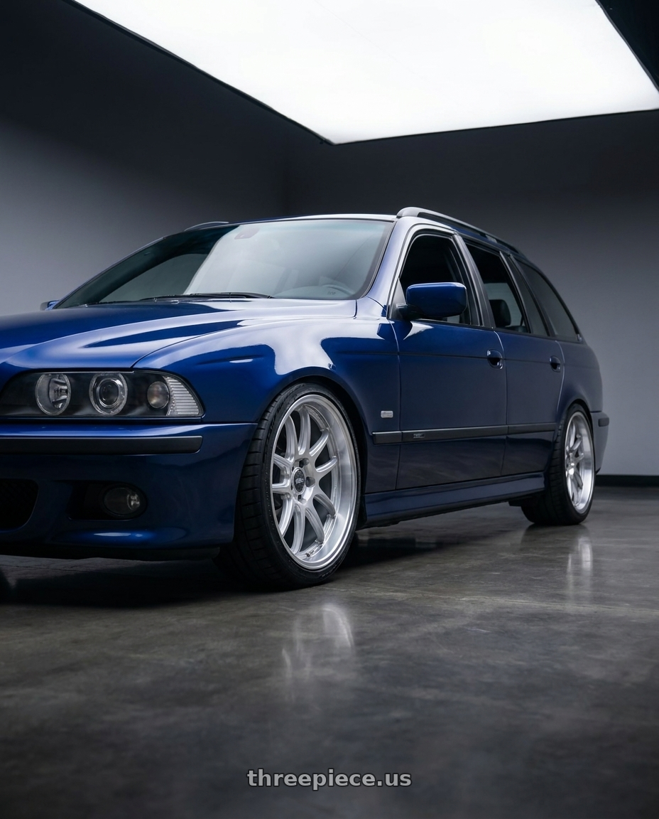 1999 BMW e39 with ESR Wheels APEX SERIES AP8 5x120 18x9.5 +22 Hyper Silver wheels