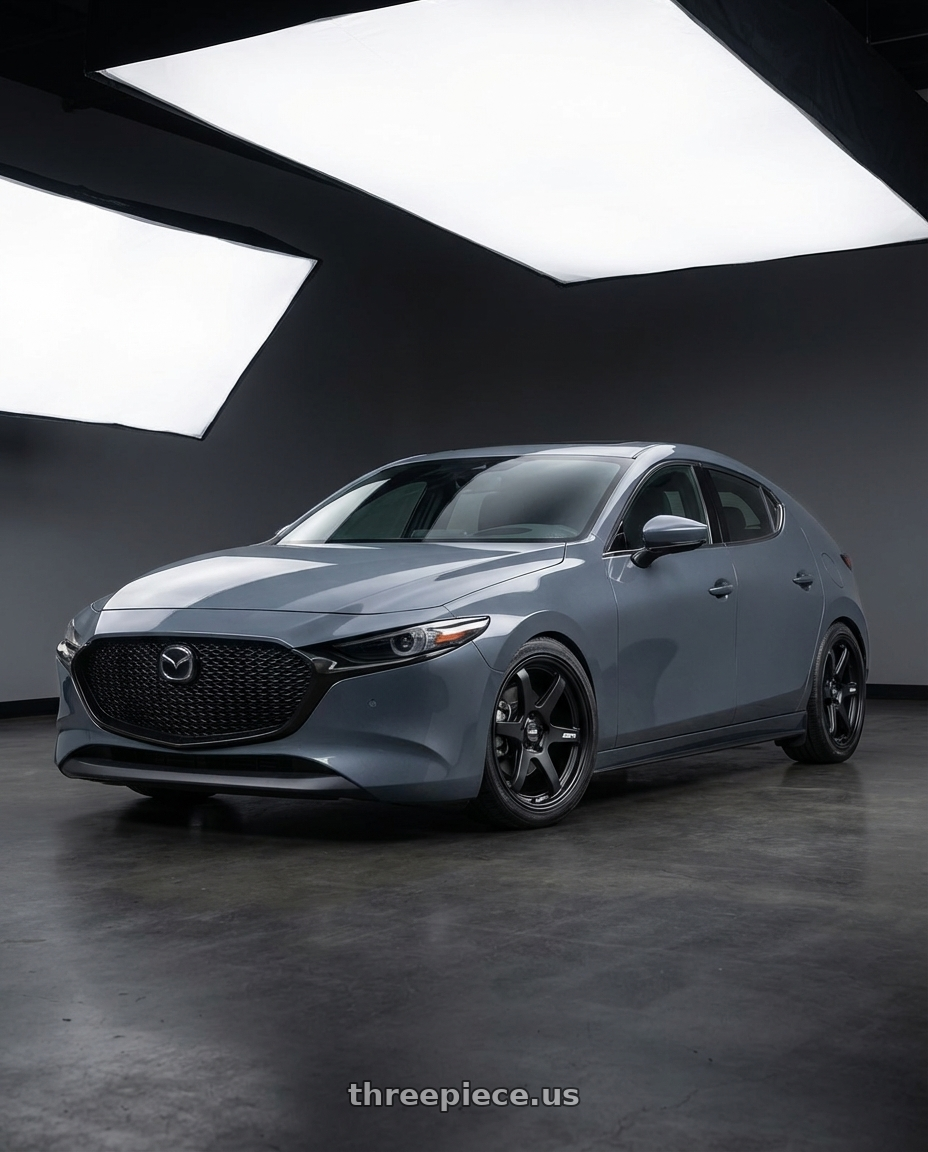 2023 Mazda Mazda3 Turbo with ESR Wheels APEX SERIES AP6 5x114.3 18x9.5 +22 Matte Black wheels