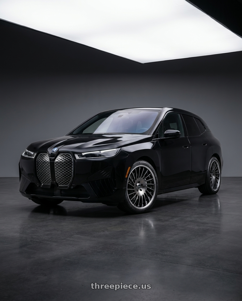 2024 bmw ix with SSR CV05S 5X112 21X9+33 HP Disk Galaxy Clear Black wheels