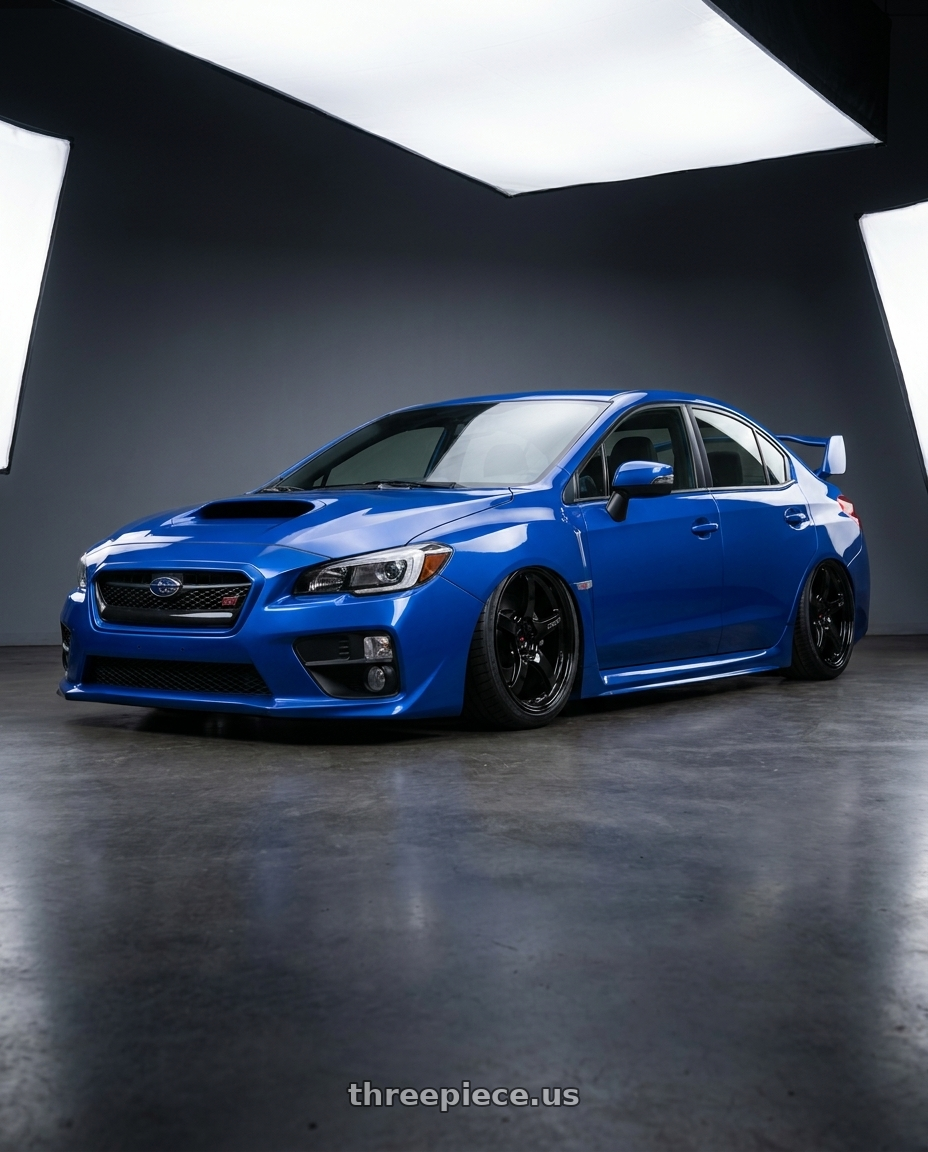2018 Subaru WRX STI with Gram Lights 57CR 5x114.3 18x10.5+12 Glossy Black wheels
