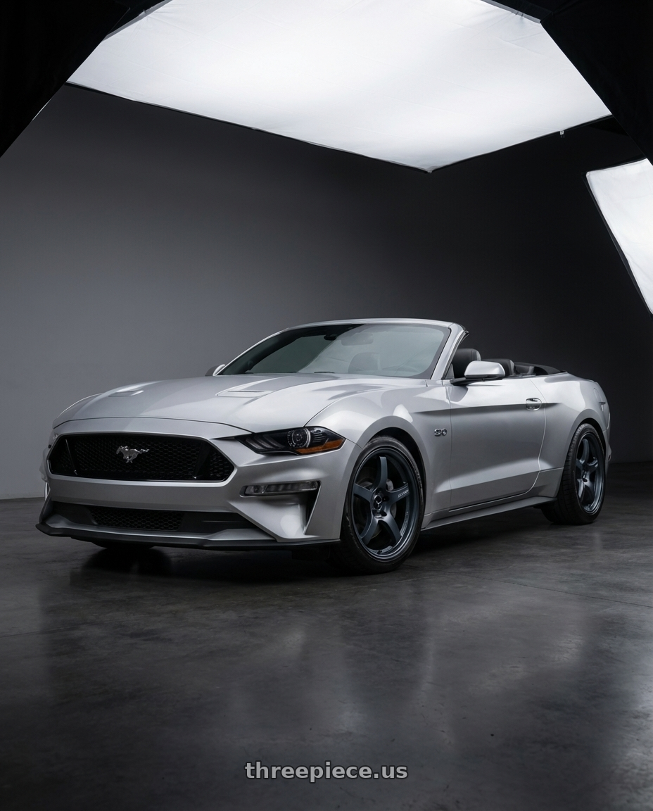 2018 ford mustang with Gram Lights 57CR 5x114.3 19x10.5 +22 GUNBLUE II wheels