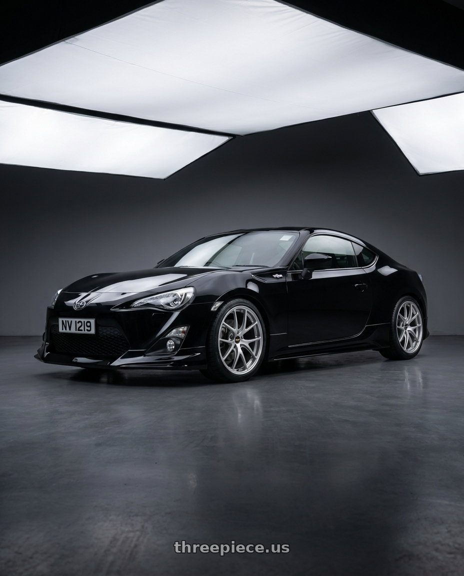 2014 toyota gt86 with BBS RI-A 5x100 18x9.5 +45 Diamond Silver wheels