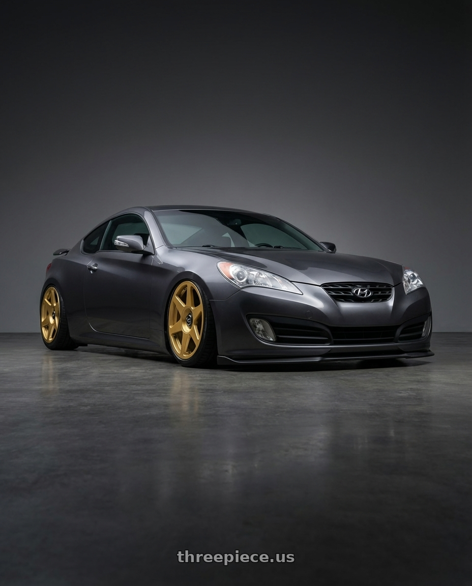2014 Hyundai Genesis Coupe with fifteen52 TARMAC EVO 5x114.3 / 5x120 19x8.5 +35 GOLD (GLOSS GOLD) wheels