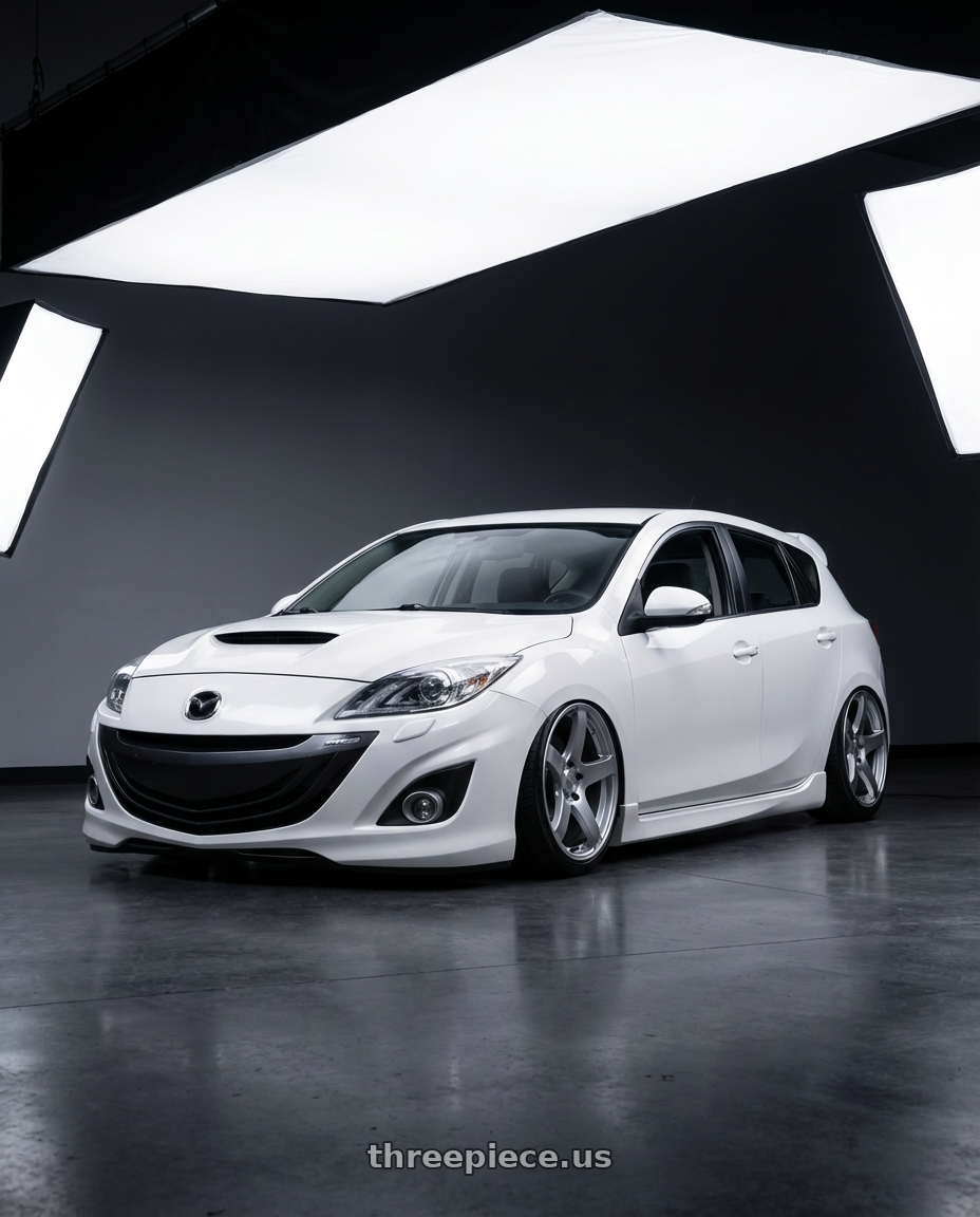 2012 Mazda Mazdaspeed3 with Ssr Gtv01 5x114.3 18x8.5+40  GLARE SILVER wheels