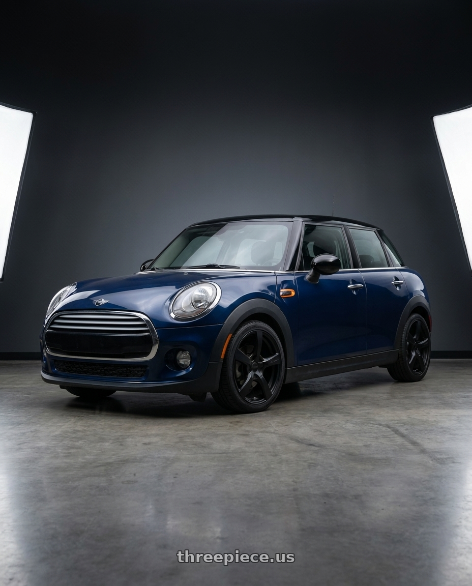 2015 Mini Cooper Hardtop dark with TOUREN TR9 3190 5x112/5x120 16x7 +42 MATTE BLACK wheels
