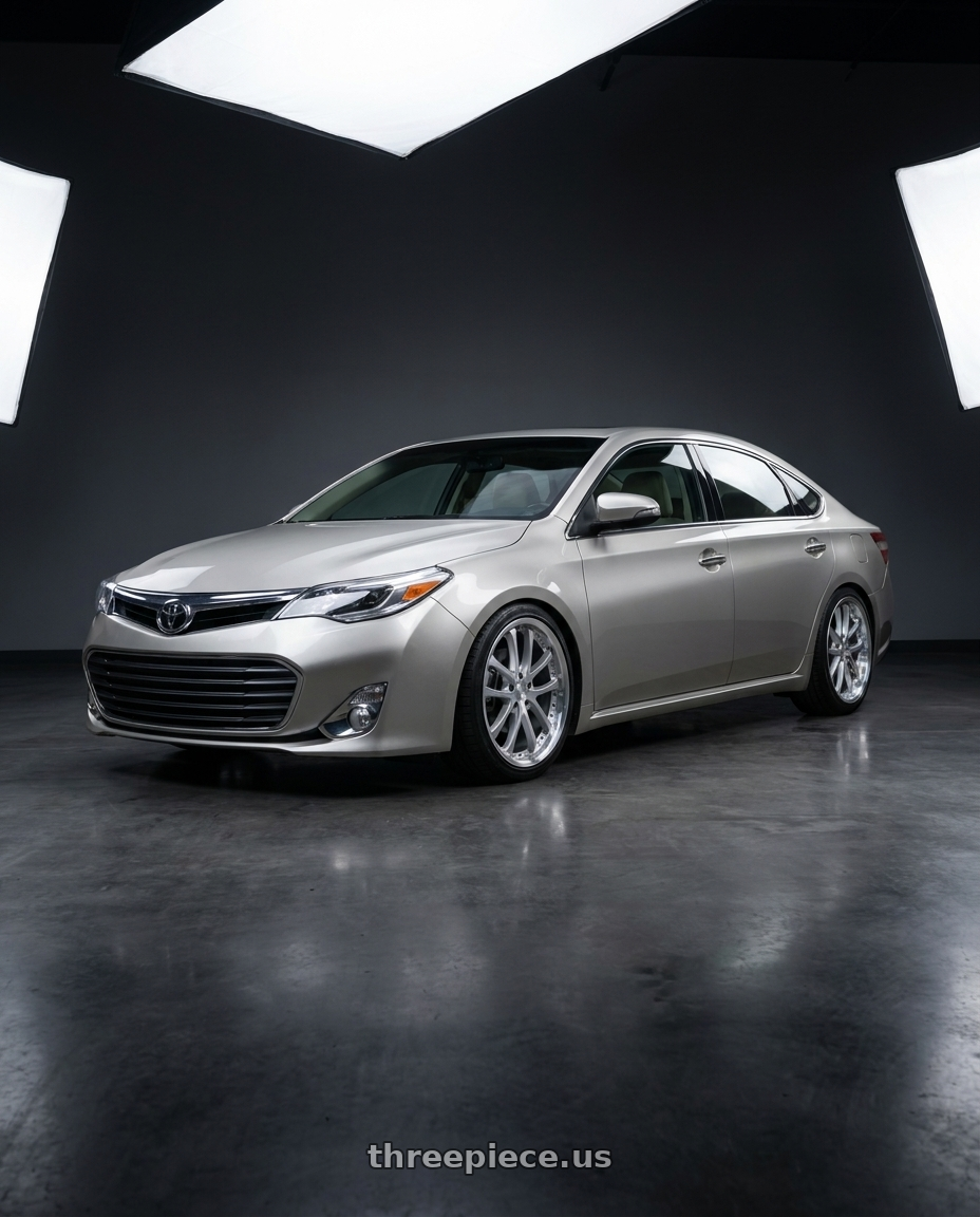 2013 toyota avalon with Vors AR5 5x114.3 19x8.5 +35 Silver Machine Face Lip Chrome Rivet wheels
