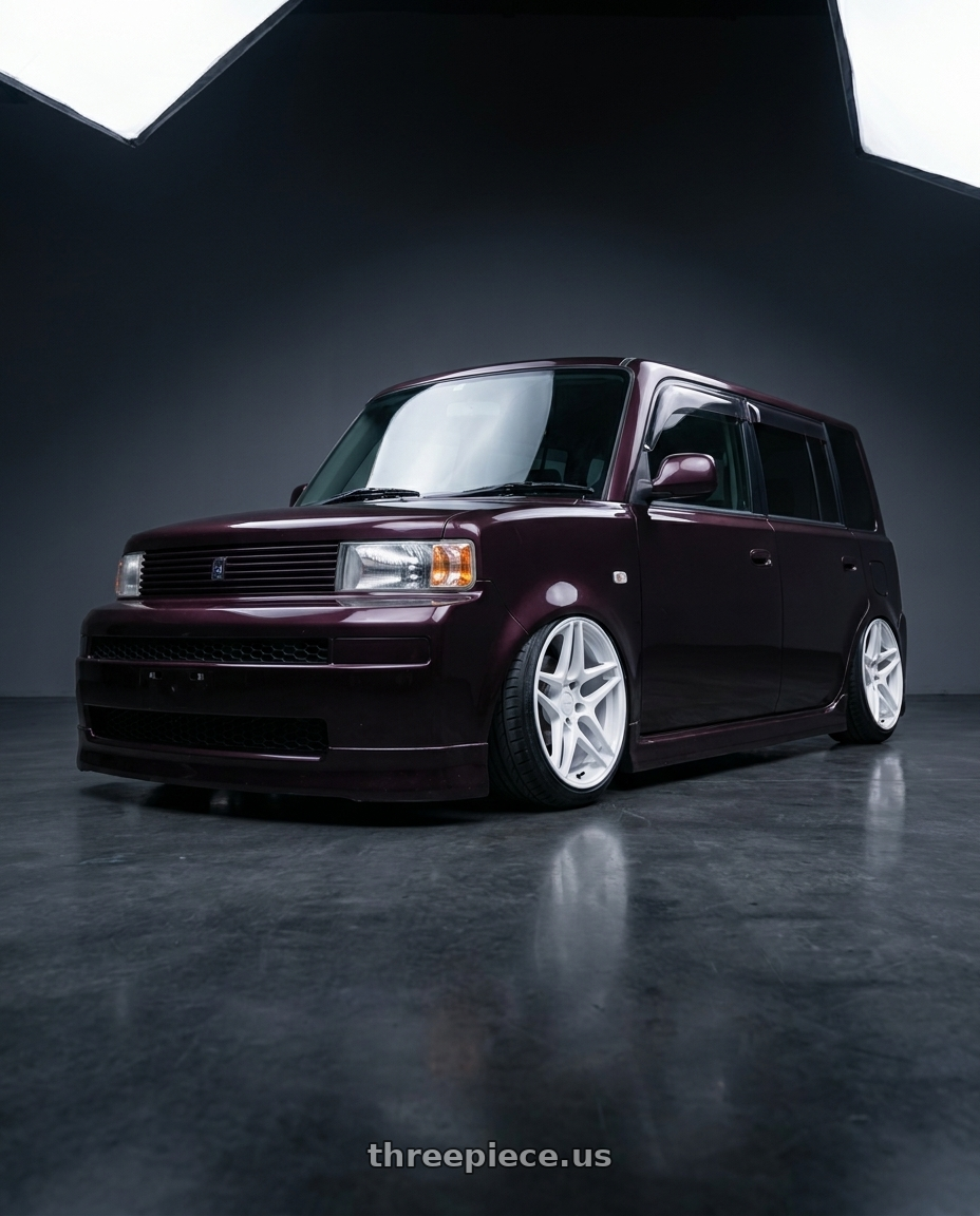 2001 TOYOTA BB with Kansei K15W Astro 5X120 18x9 22 Gloss White wheels