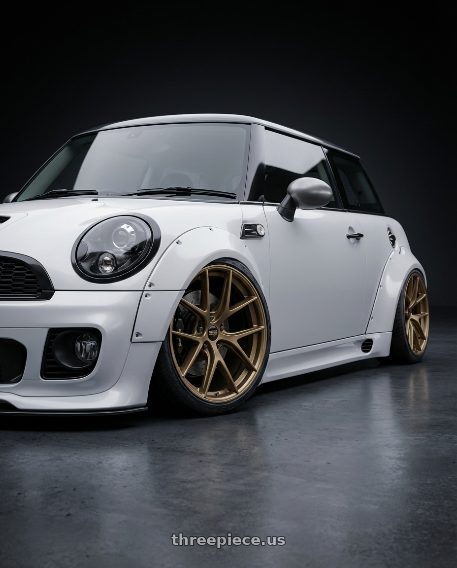 2009 Mini cooper with BBS CI-R 5x120 20x11.5 +52 Bronze Rim Protector wheels