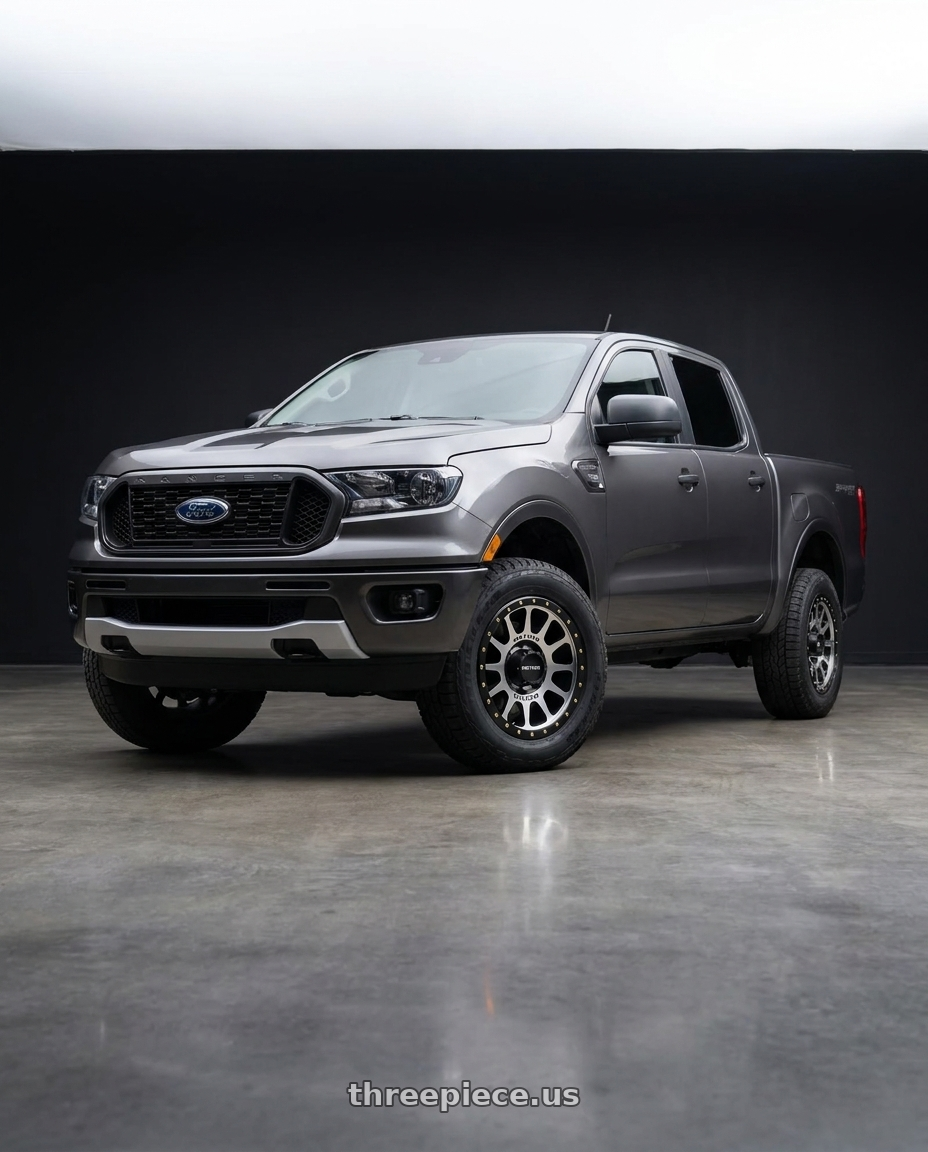 2021 Ford Ranger XL with Method Race Wheels 305MB NV 6x139.7 17x8.5 +0 MACHINED - MATTE BLACK LIP wheels