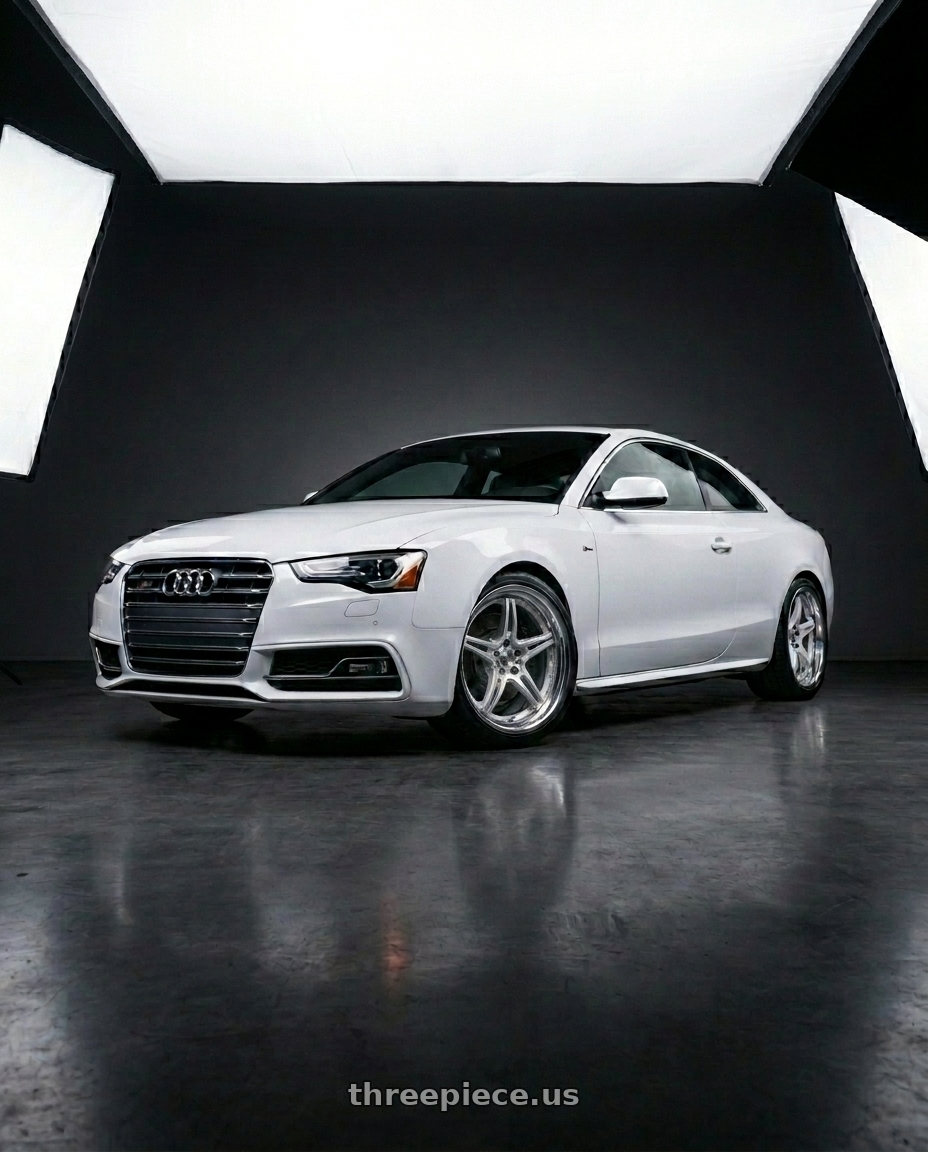 2014 Audi s5 with Work Schwert Sg1 5x112 19x9+22 O Disk Glim Silver wheels