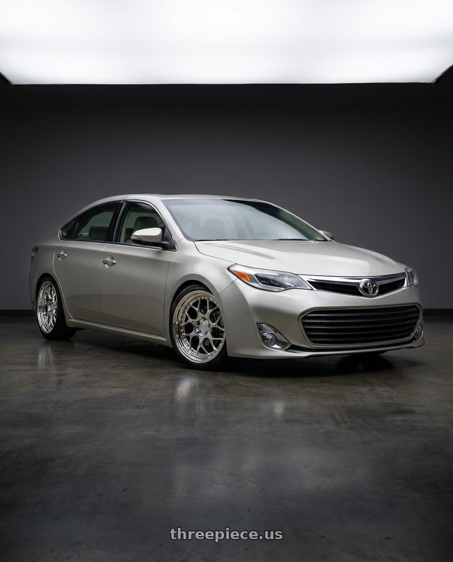 2013 toyota avalon with Aodhan DS01 5x114.3 18x8.5+35 Vacuum Chrome W/ Gold Rivets wheels