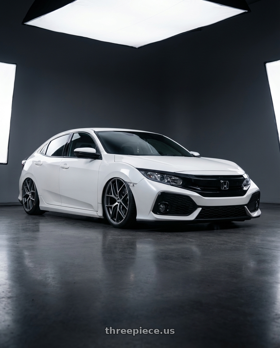 2024 Honda Civic with BBS CC-R 5x114.3 19x8.5+30 Graphite w/ Diamond Cut Face wheels