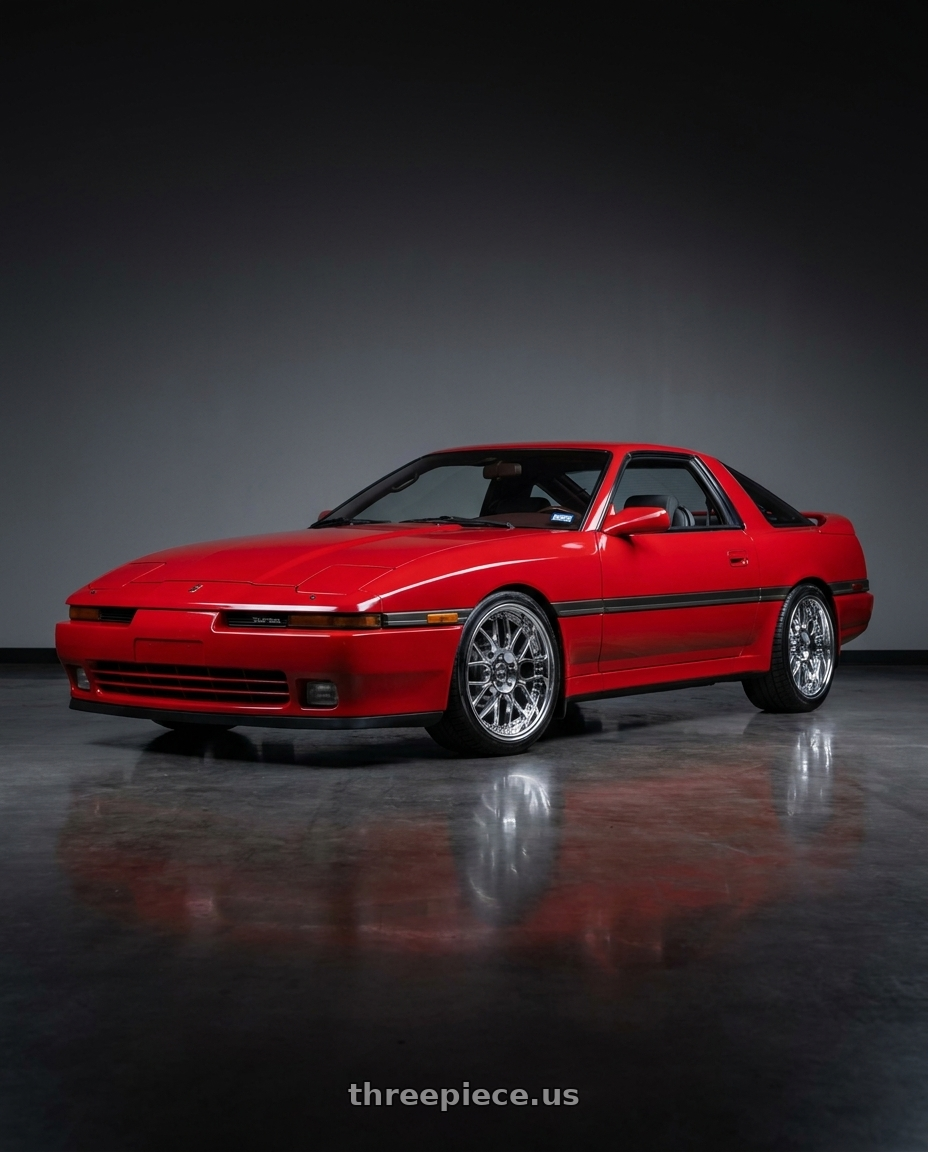 1989 toyota supra turbo with ESR Wheels CS18 5x114.3 18x9.5 +35 Vacuum Chrome wheels