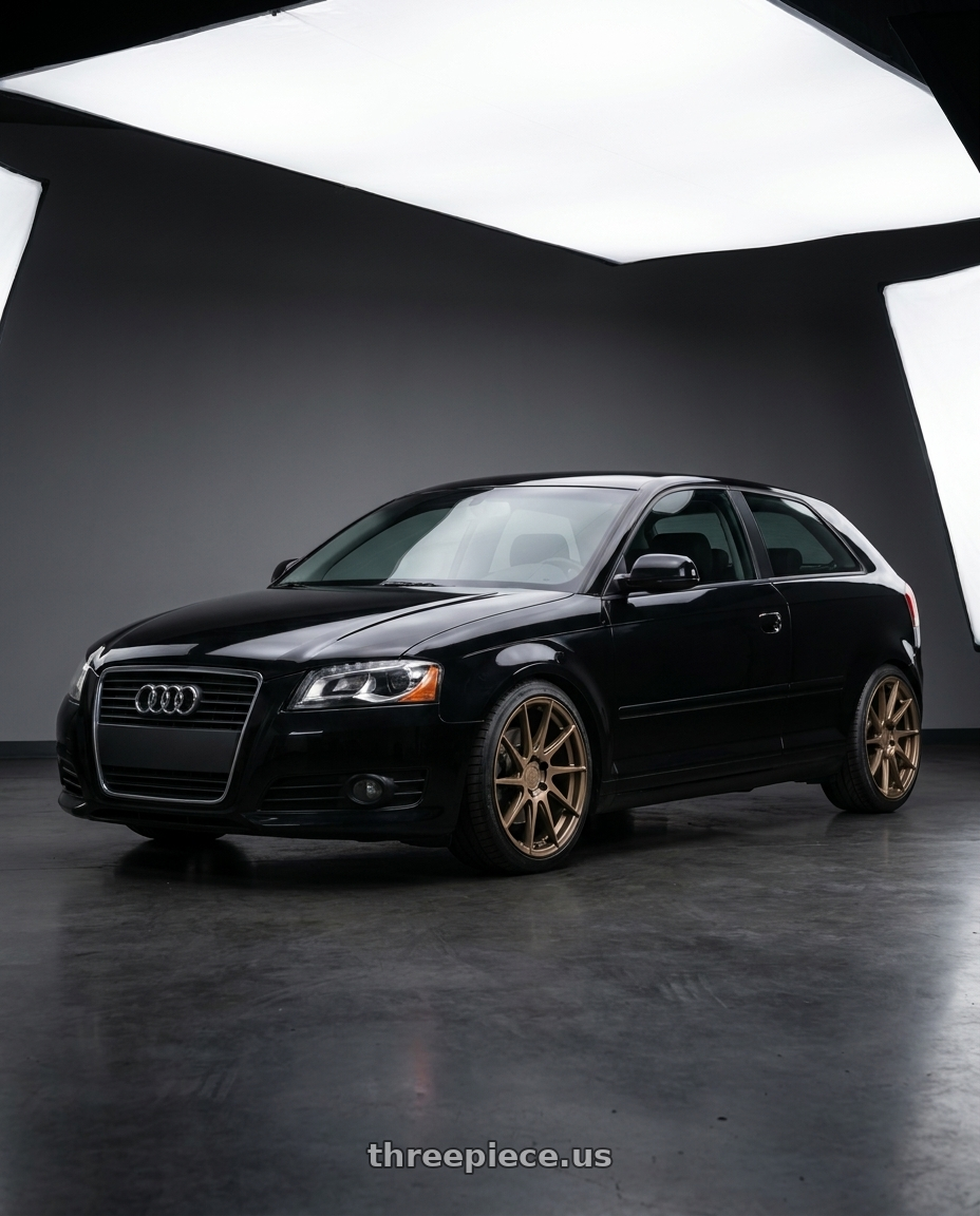 2012 Audi A3 8P with Aodhan AH09 5x112 18x9.5 +35 Matte Bronze wheels