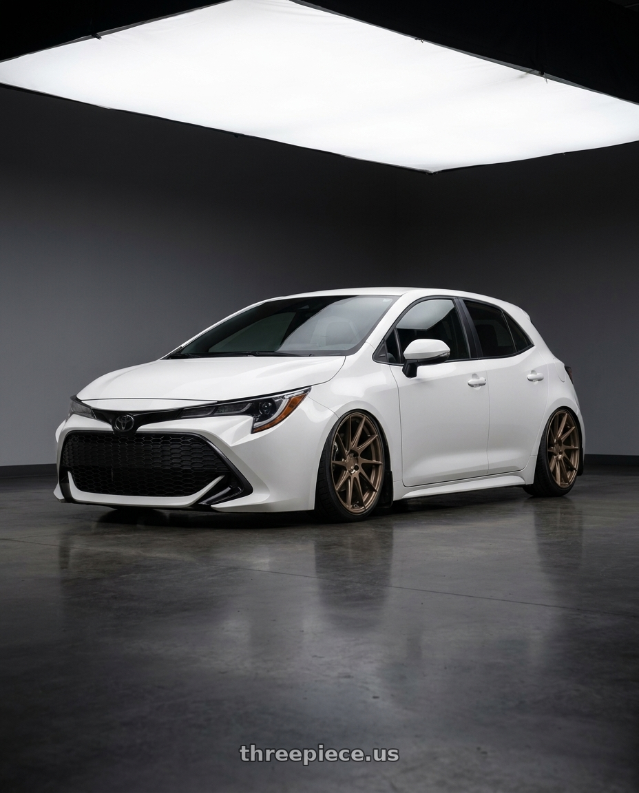 2023 Toyota Corolla Hatchback with Aodhan AH09 5x114.3 18x8.5 +35 Matte Bronze wheels