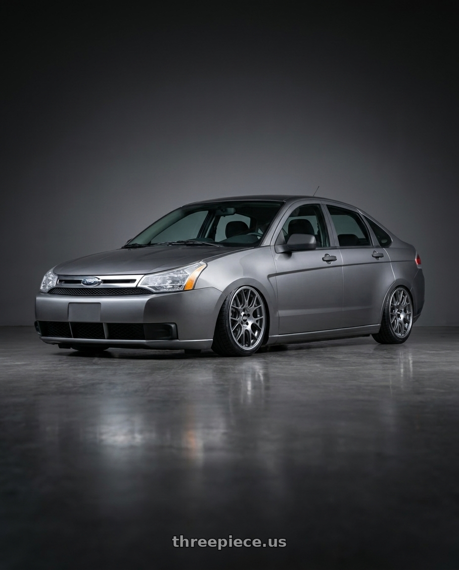 2008 Ford focus with BBS CH-R 5x112 18x8.5 +38 Satin Titanium Polished Rim Protector wheels