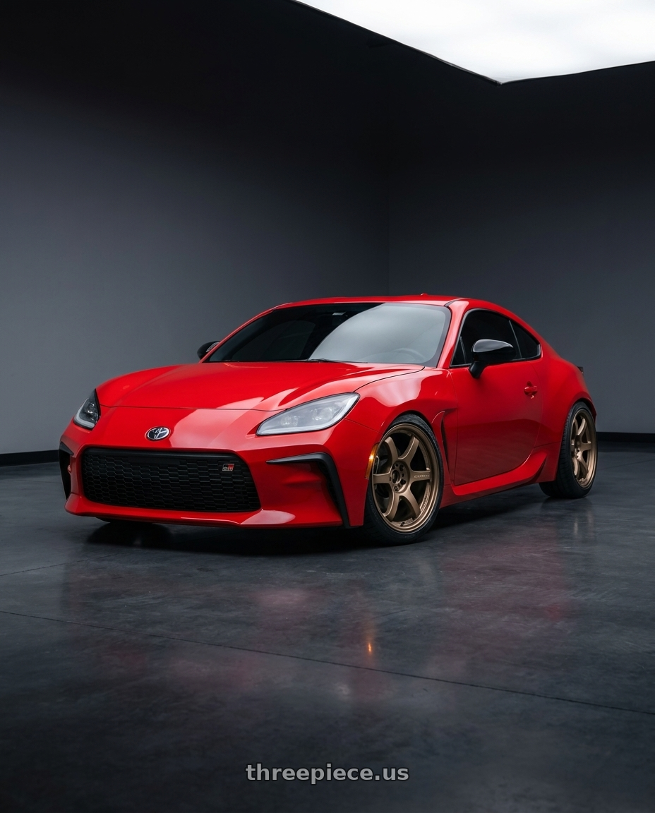 2024 Toyota GR86 Track Red with Gram Lights 57DR 5x100 18x9.5 +38 BRONZE 2 wheels