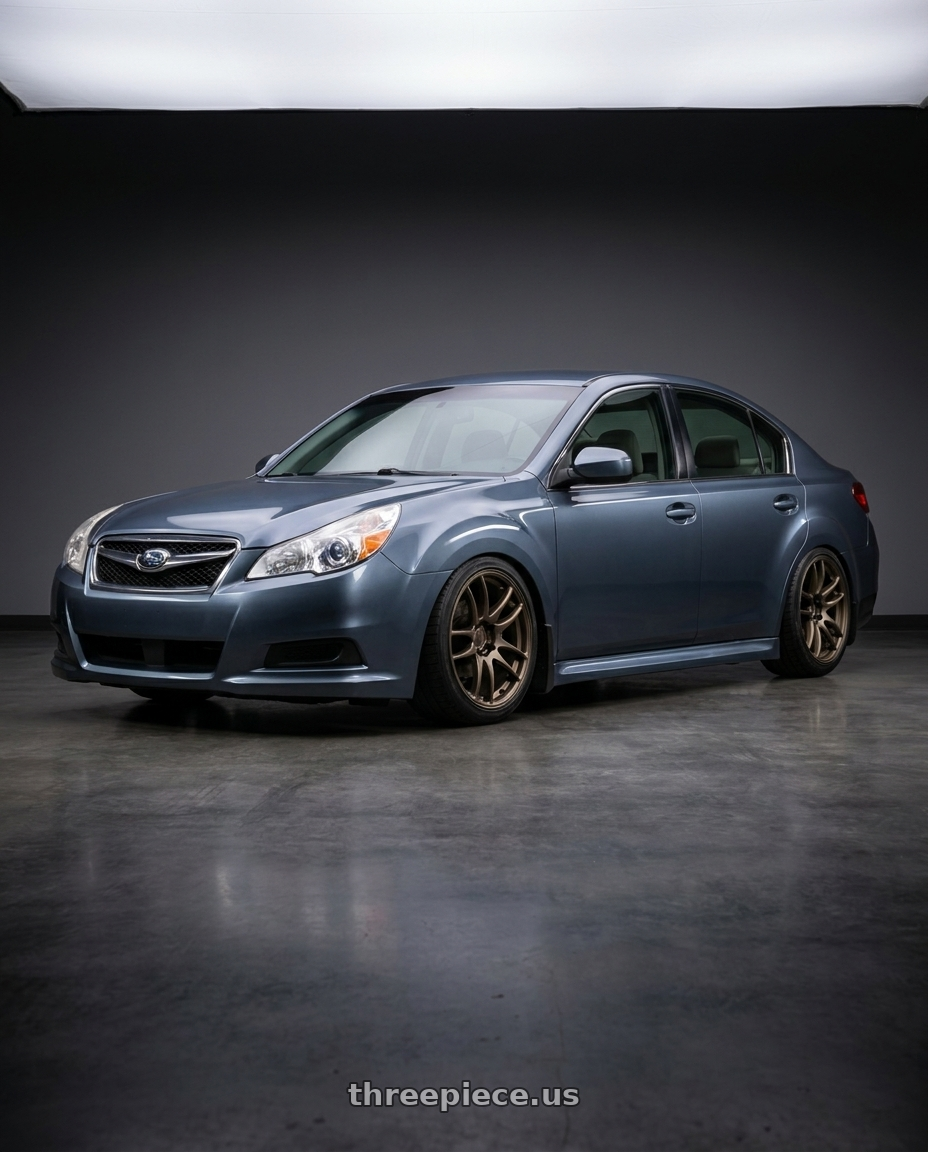 2014 Subaru Leggy 2 5i with Work Emotion Cr Kiwami 5x100 18x9.5 +20 Matte Bronze wheels